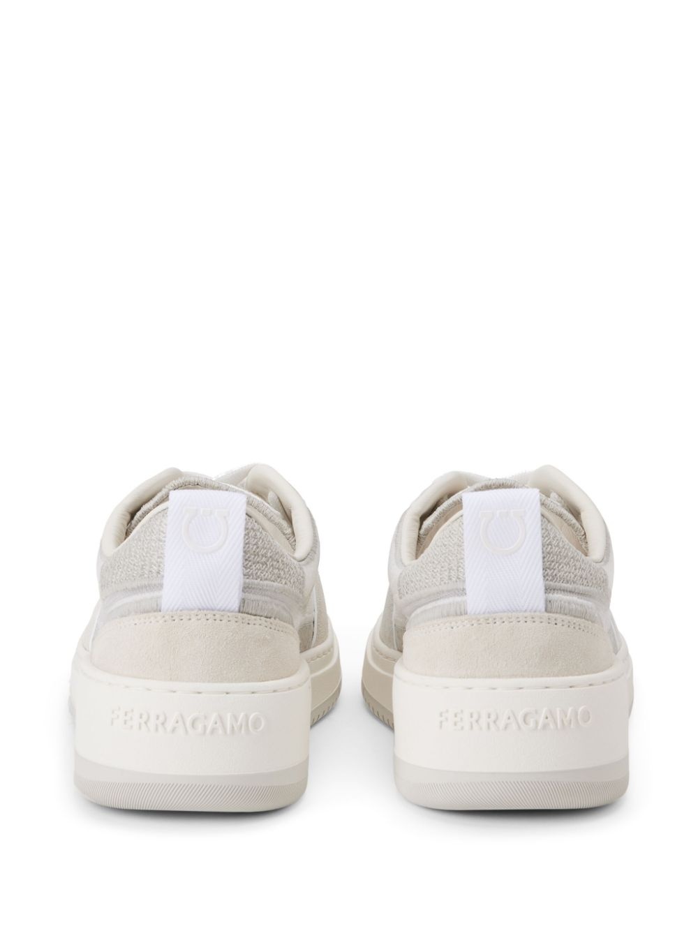 Mesh suede lace-up sneakers - 3