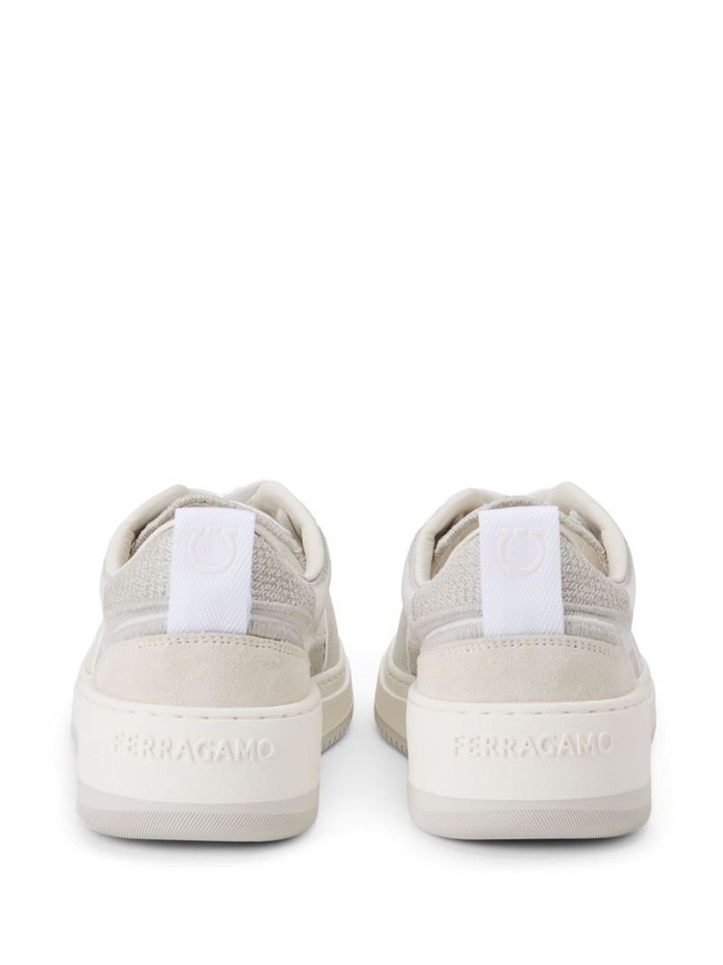 Mesh suede lace-up sneakers 3