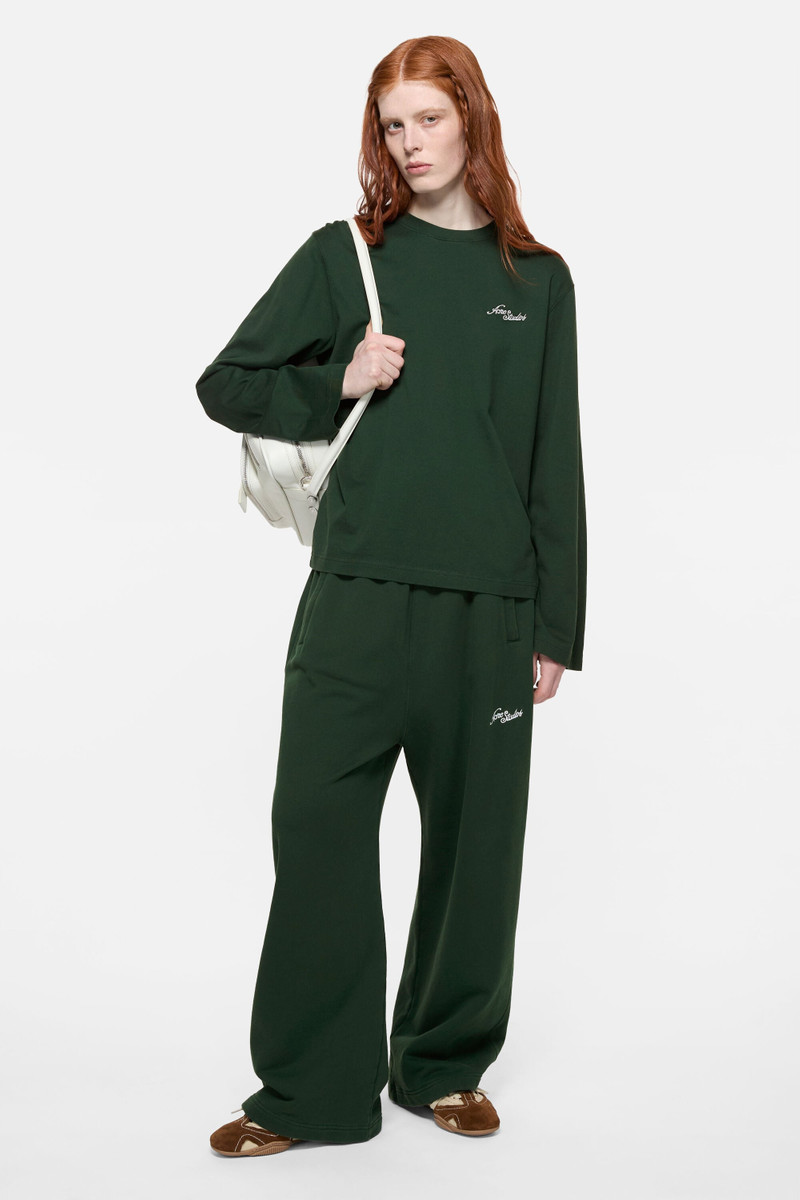Acne Studios Jersey t-shirt with logo - Dark green outlook