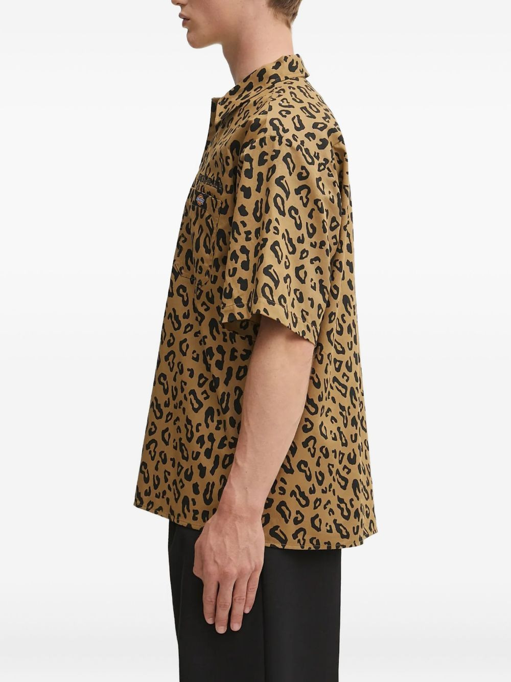 leopard-print short-sleeves shirt - 4