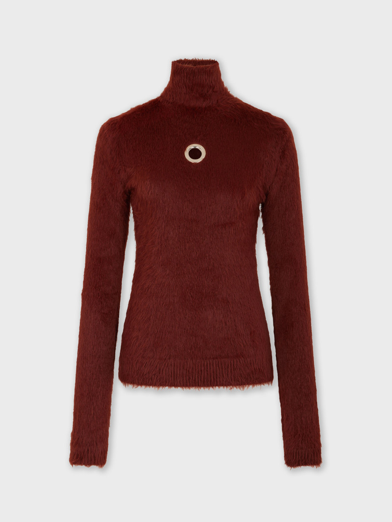 TURTLE-NECK TOP IN BRUSHED KNIT 1