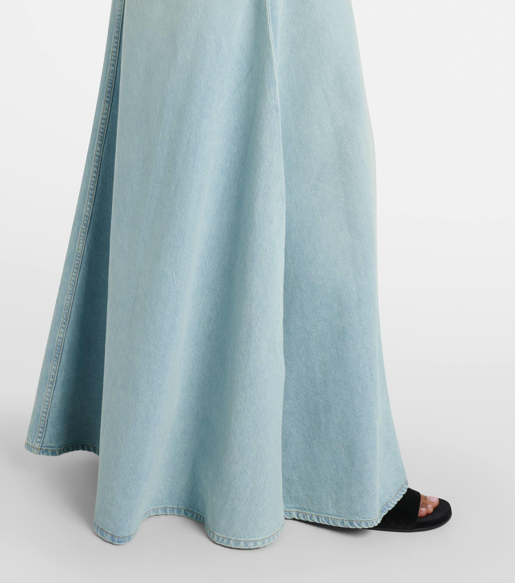 Odin mid-rise denim maxi skirt - 5
