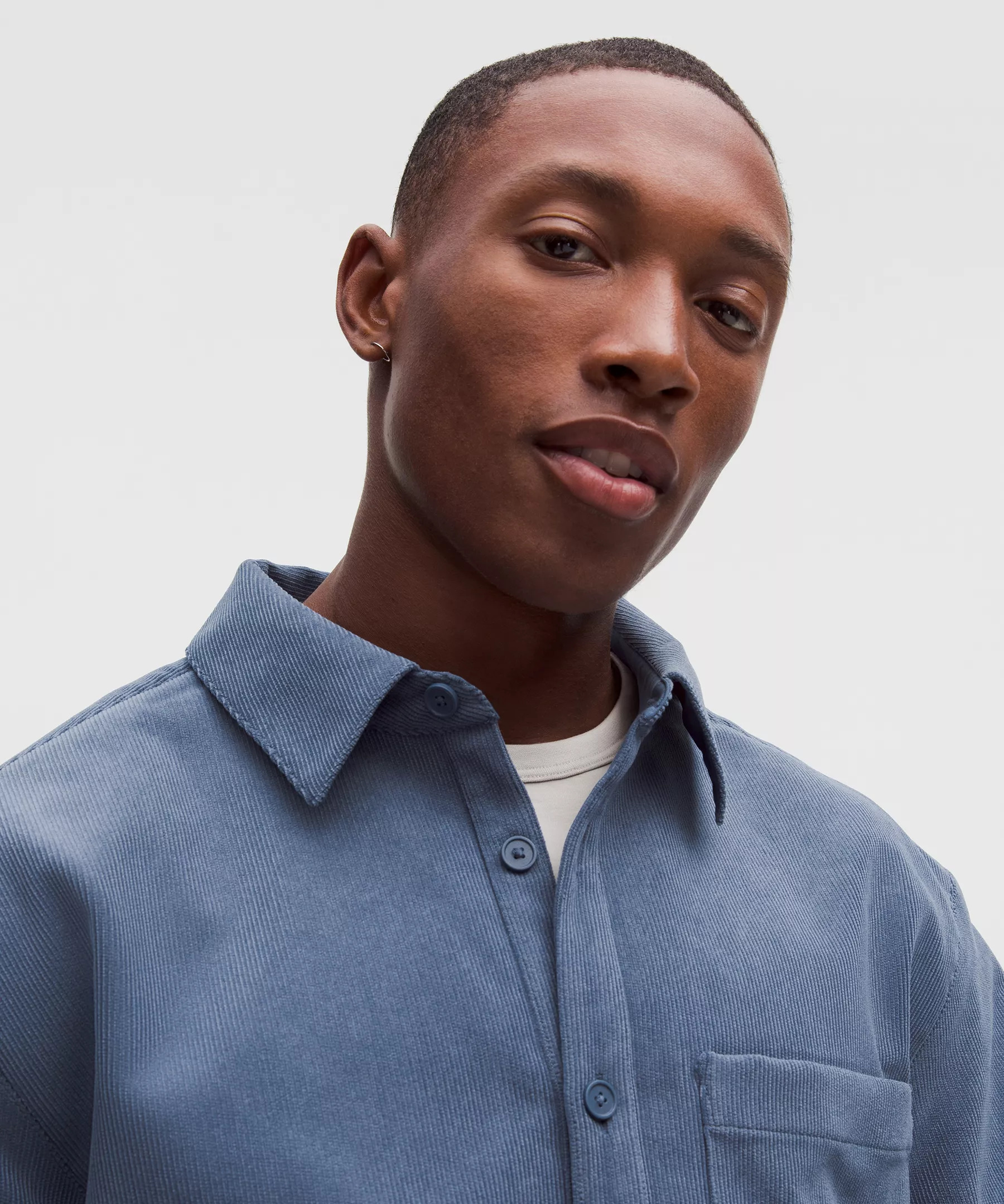 Corduroy Relaxed-Fit Long-Sleeve Button-Up Shirt - 4