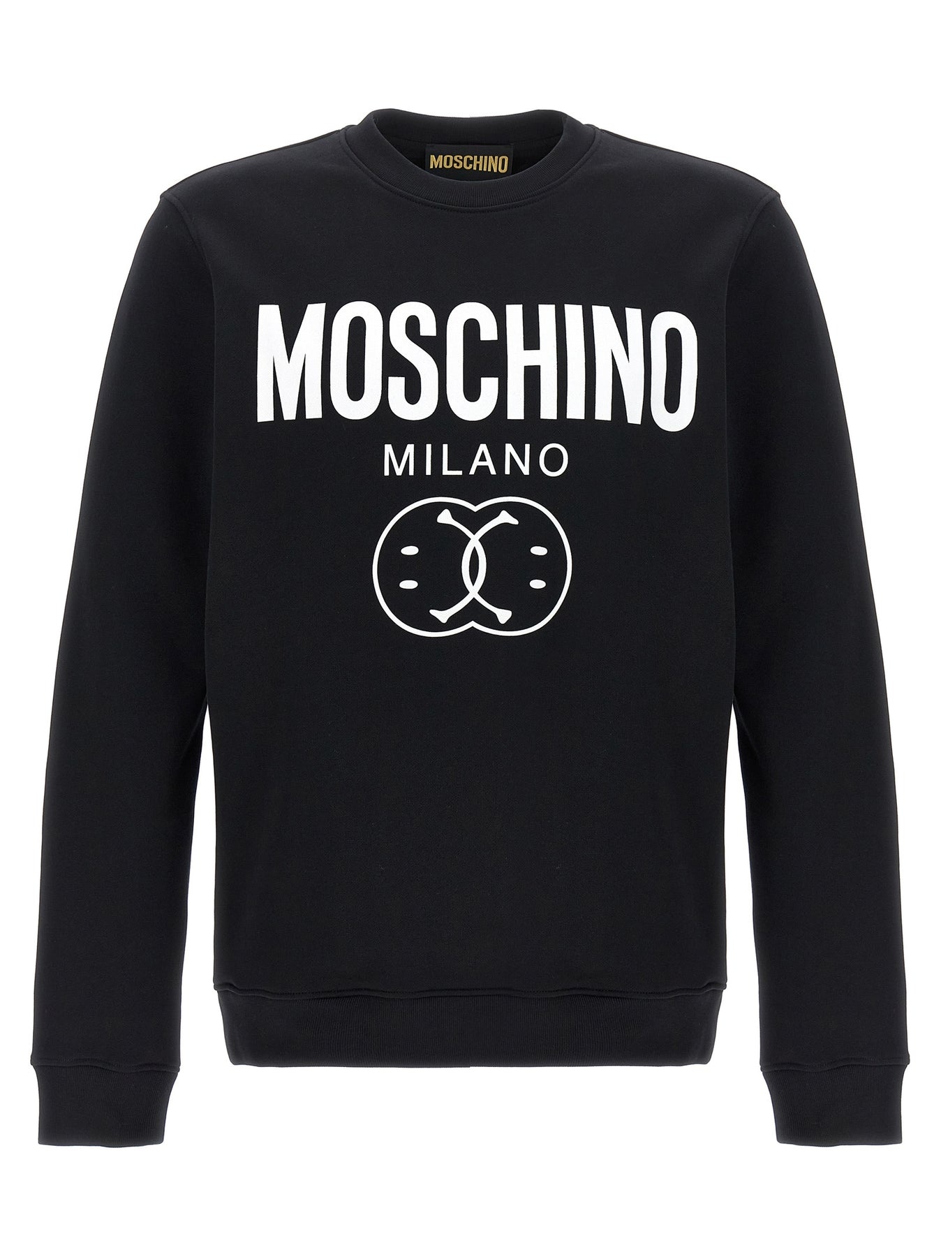 Moschino Double Smile Sweatshirt White/Black | wananluxury