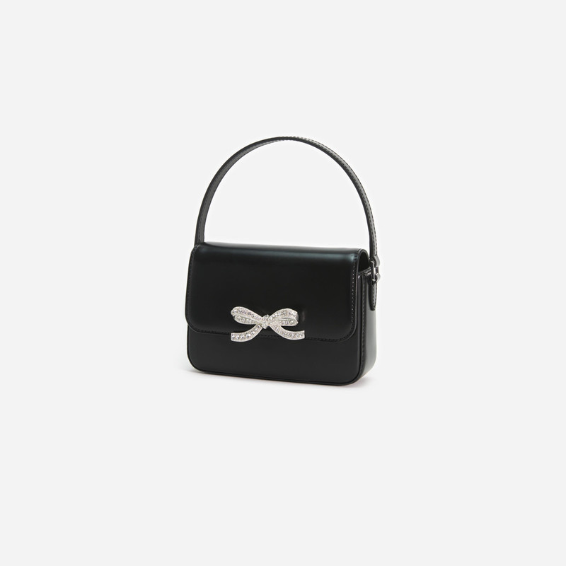 self-portrait Black Leather Micro Bag outlook