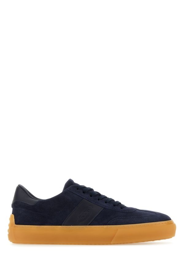 Navy blue suede sneakers - 1