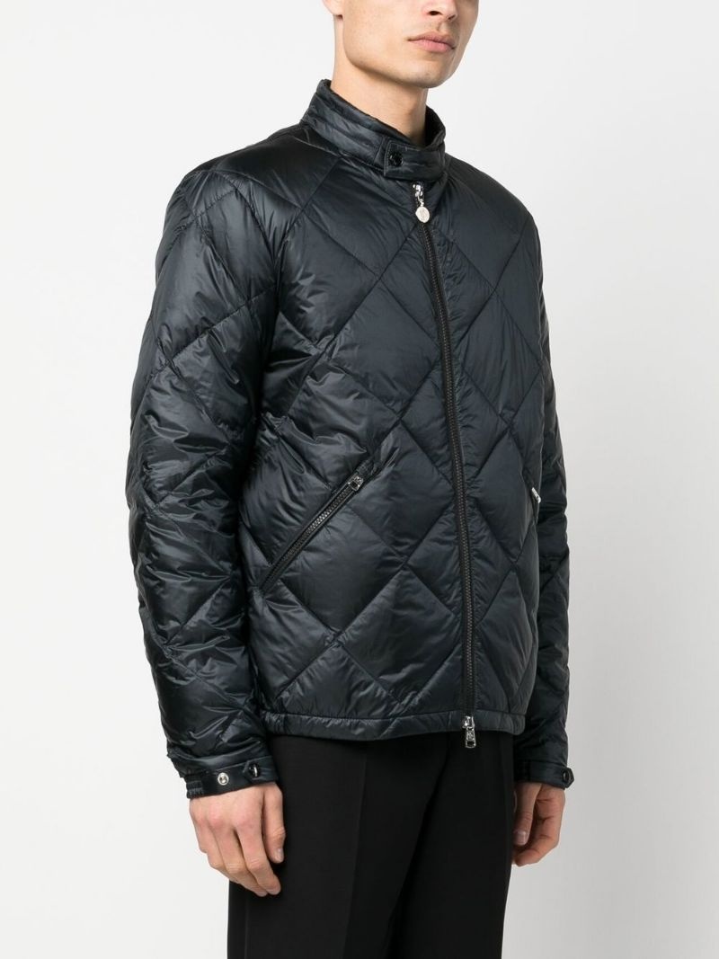 logo patch quilted jacket - 3