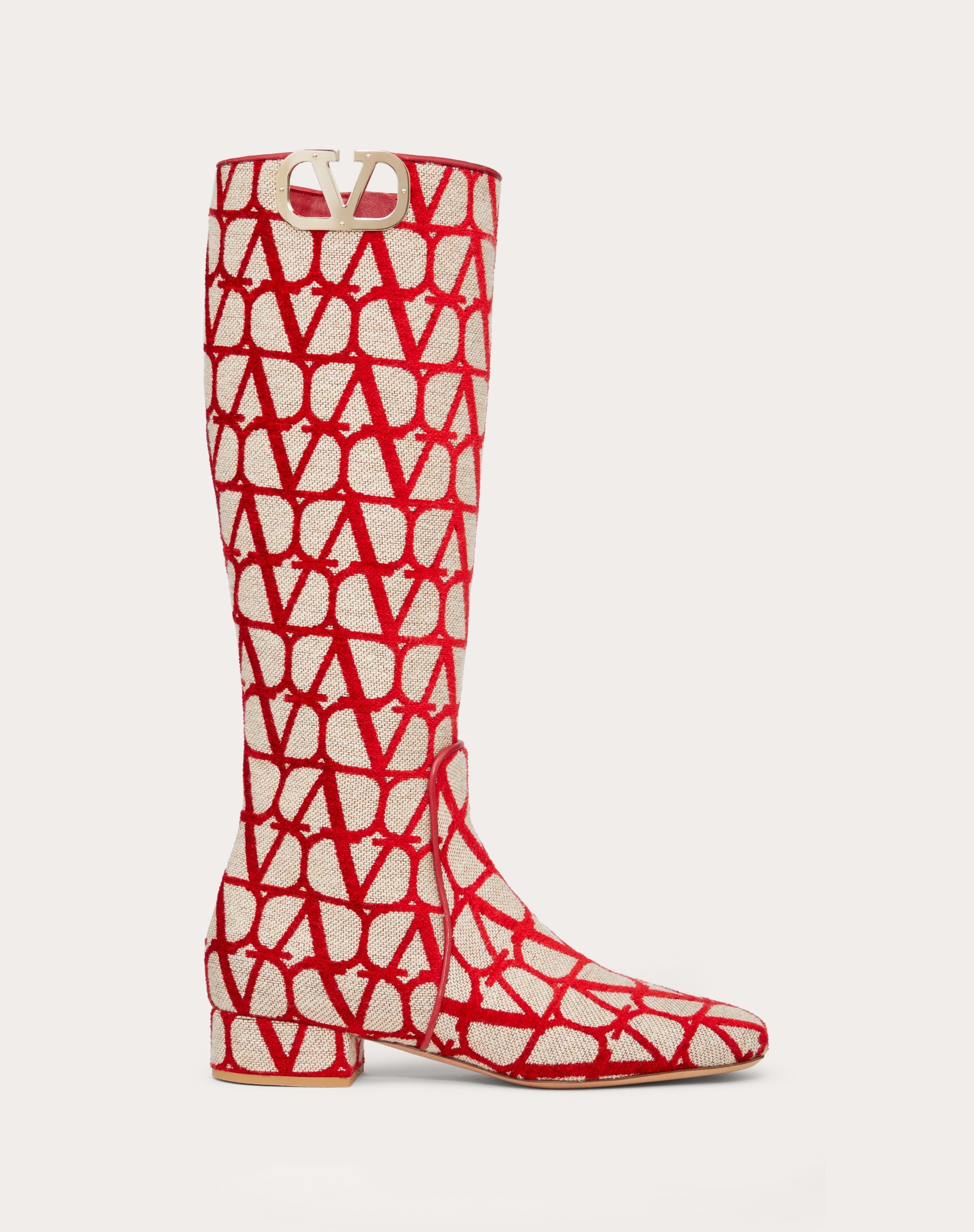 Valentino VLOGO TYPE BOOT IN TOILE ICONOGRAPHE 30MM | REVERSIBLE