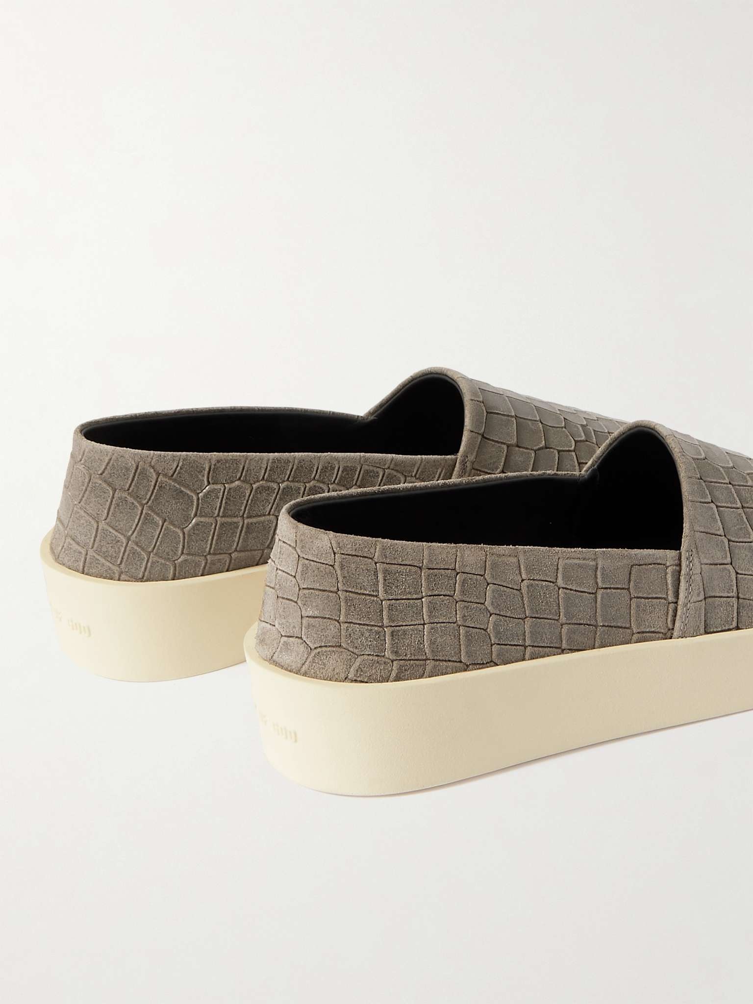 Croc-Effect Leather Espadrilles - 5