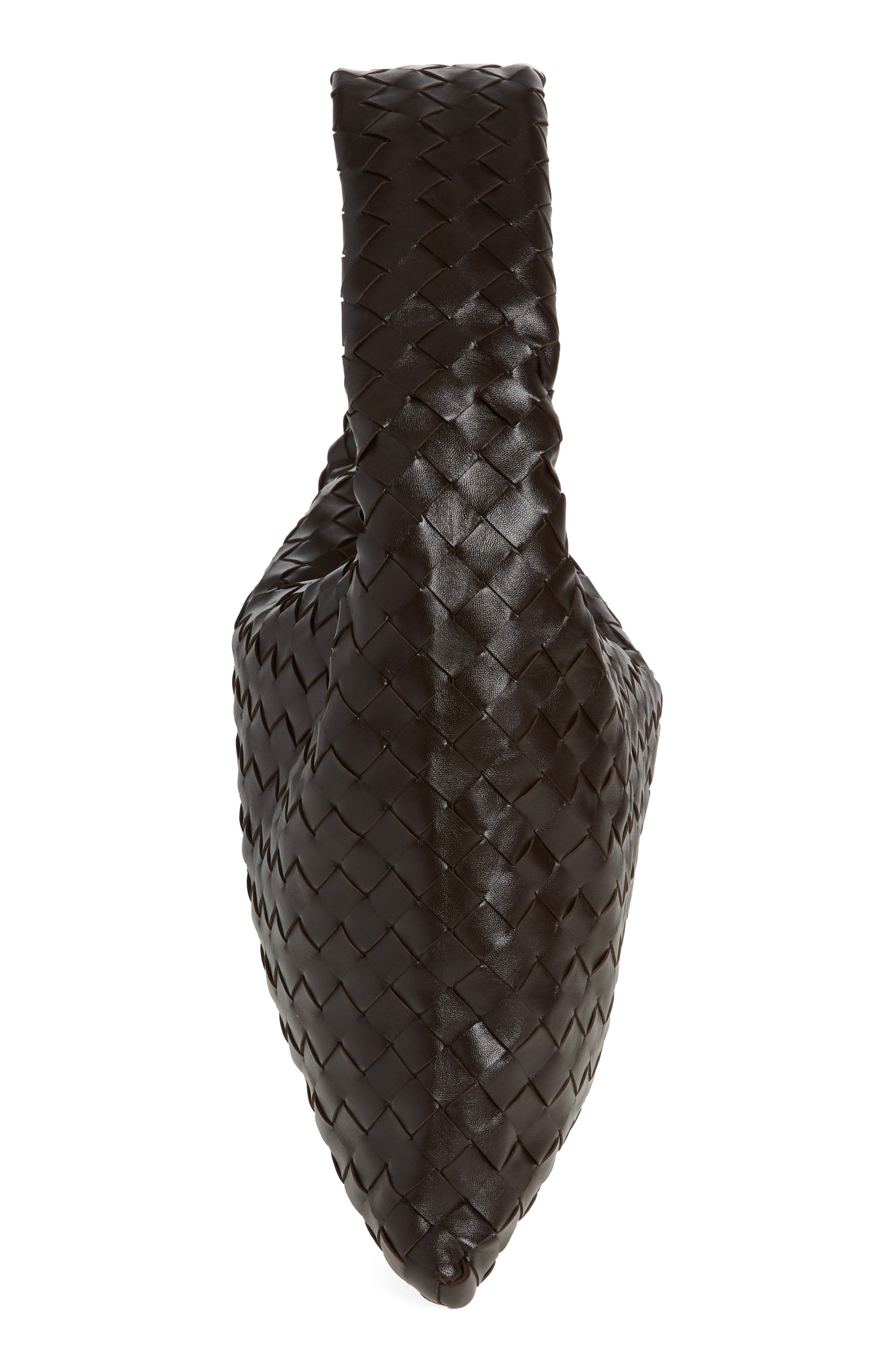 Small Hop Intrecciato Leather Hobo Bag - 6