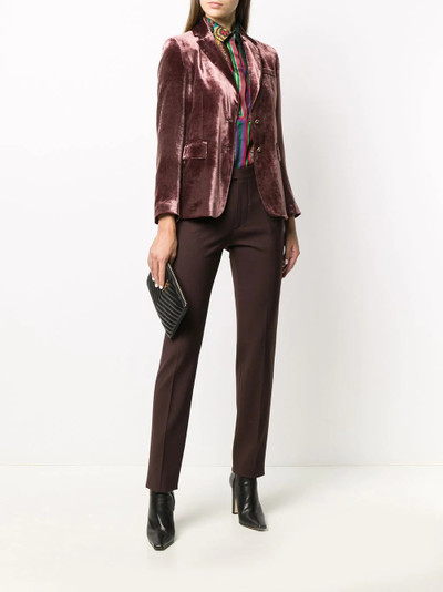 Etro single-breasted velvet blazer outlook