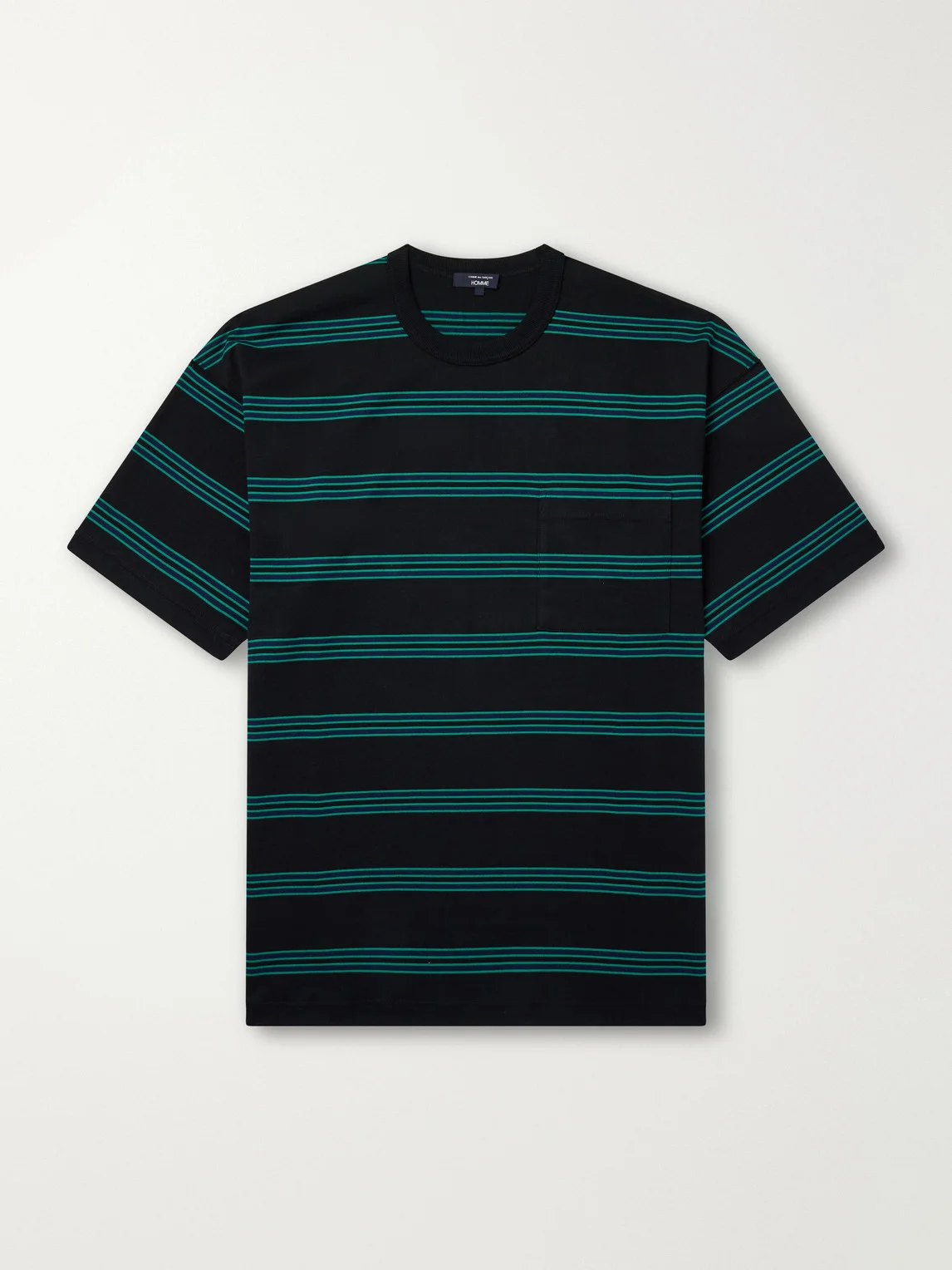 Striped Cotton-Jersey T-Shirt - 1