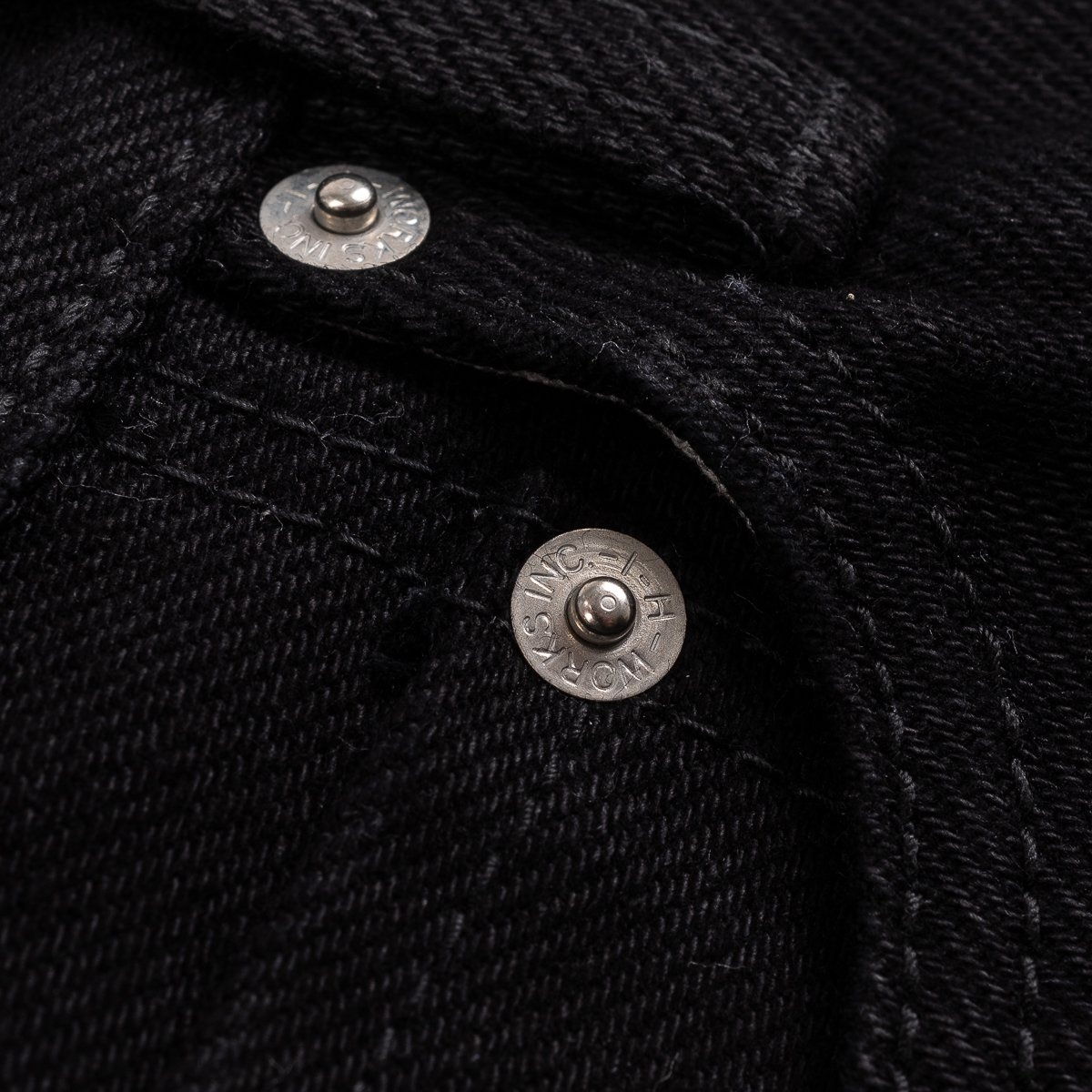 IH-888S-SBG 21oz Selvedge Denim Medium/High Rise Tapered Cut Jeans -  Superblack (Fades To Grey) - 8