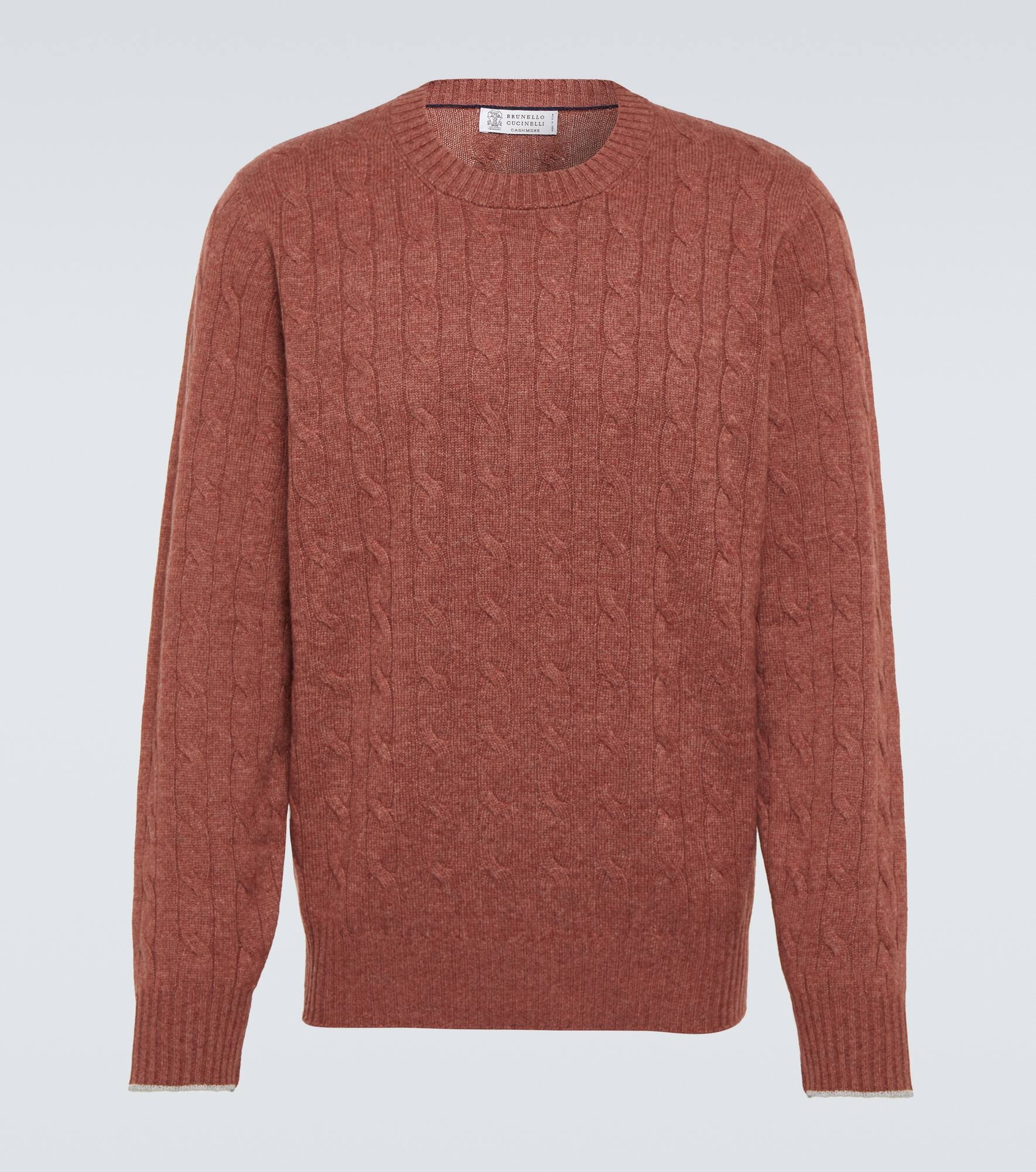 Cable-knit cashmere sweater - 1