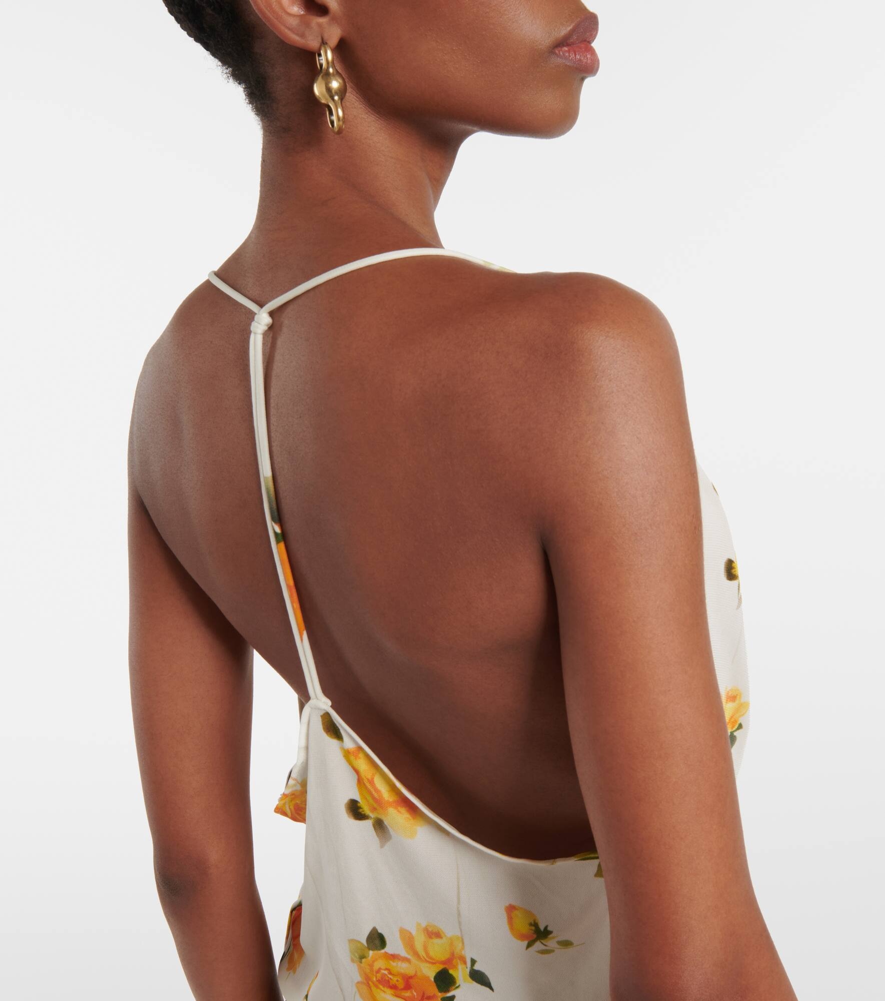 Dikata floral asymmetric midi dress - 6