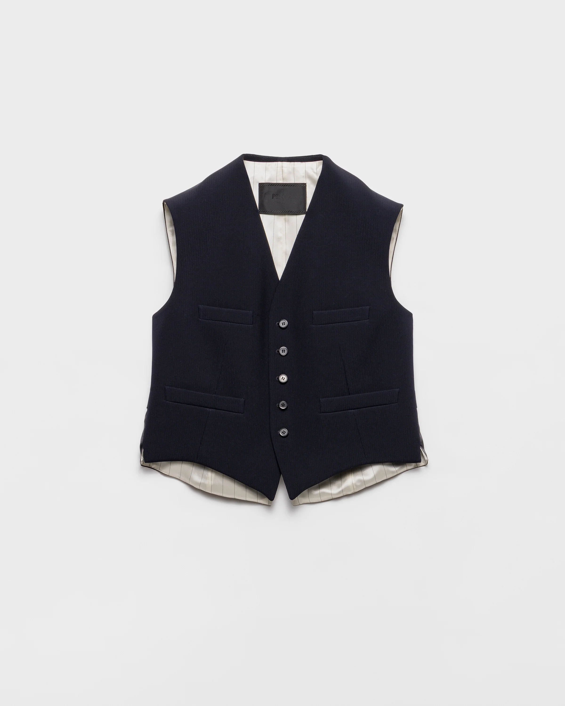 Single-breasted wool vest - 1