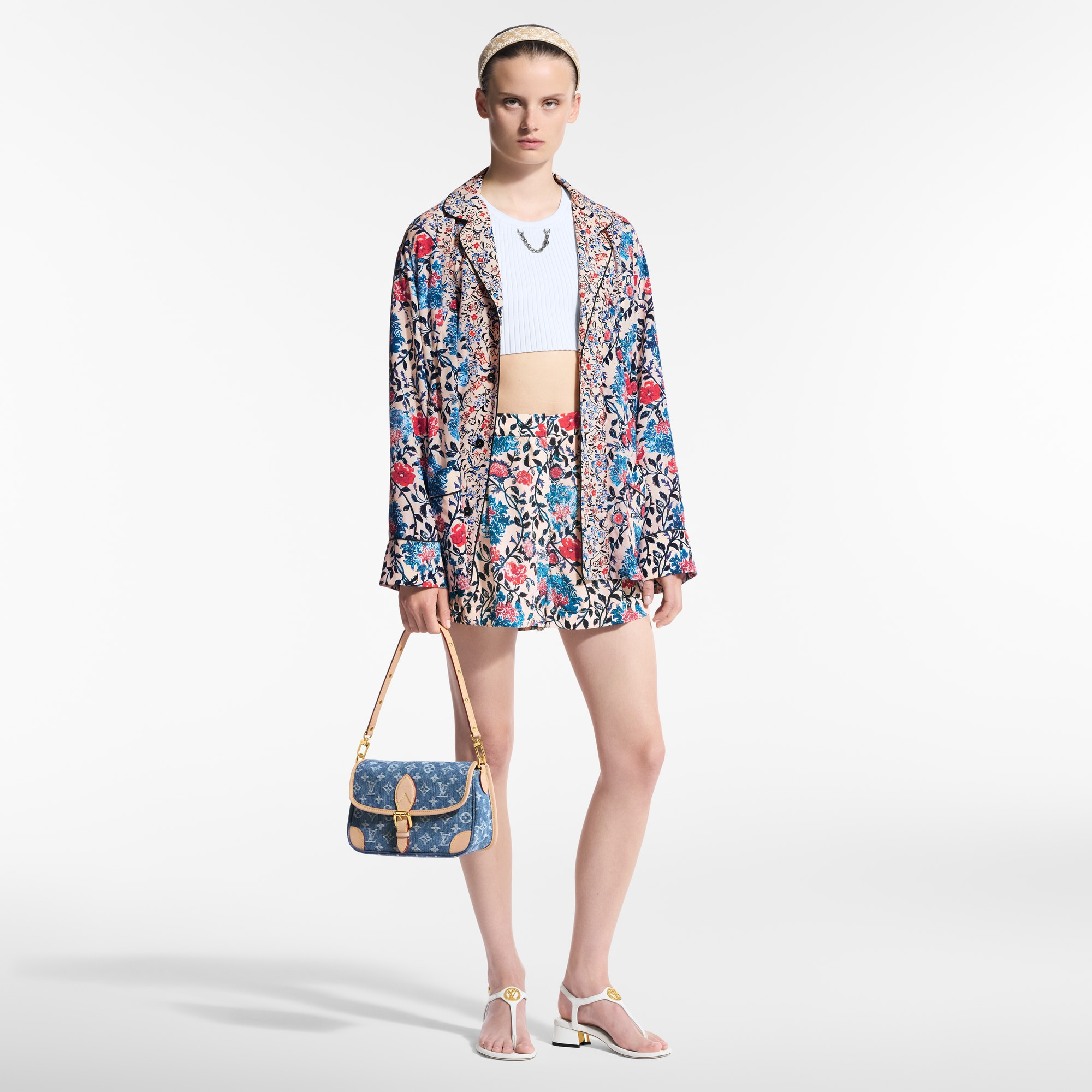 Floral Vine Pleat Shorts - 4