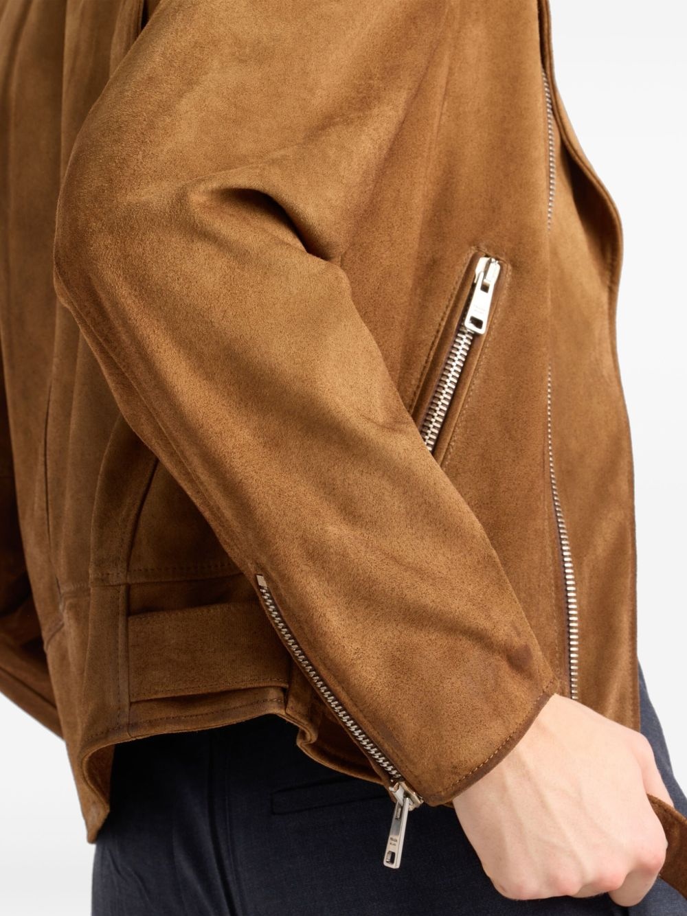 suede biker jacket - 5