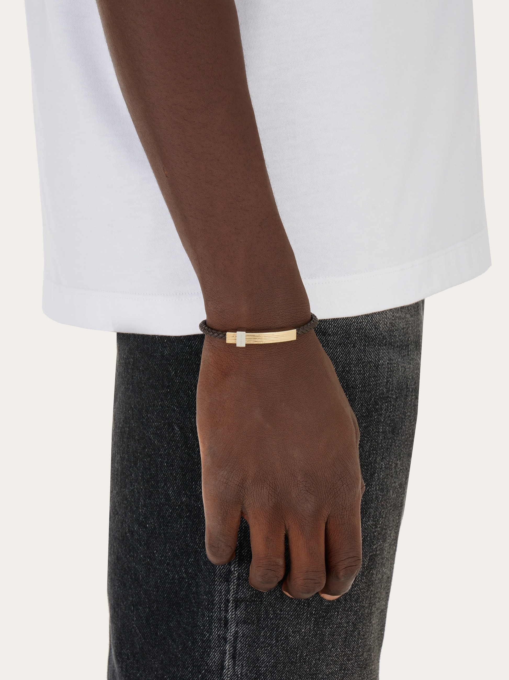 Braided bracelet with band - (M) - 3