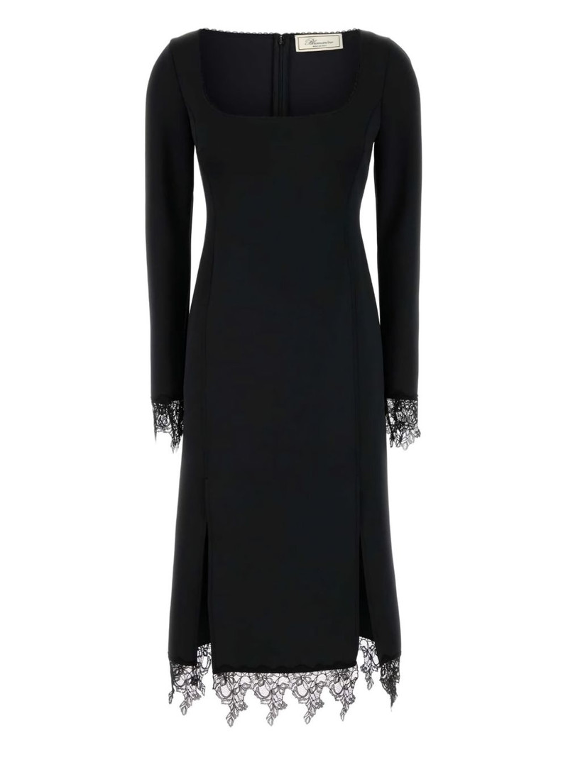 lace-trimmed midi dress 1