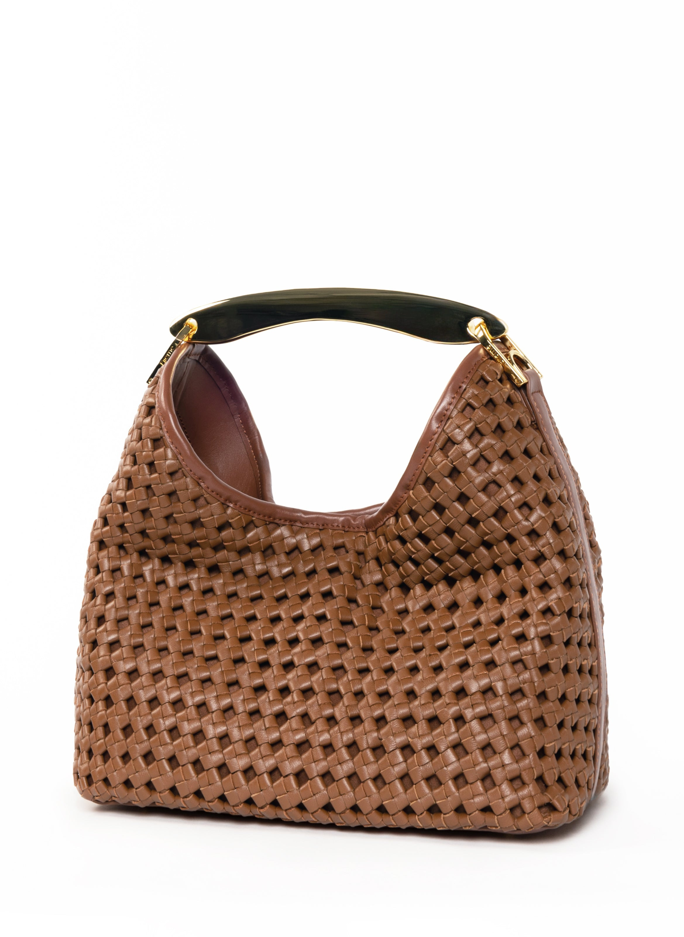 Boomerang Woven Leather Cognac - 3