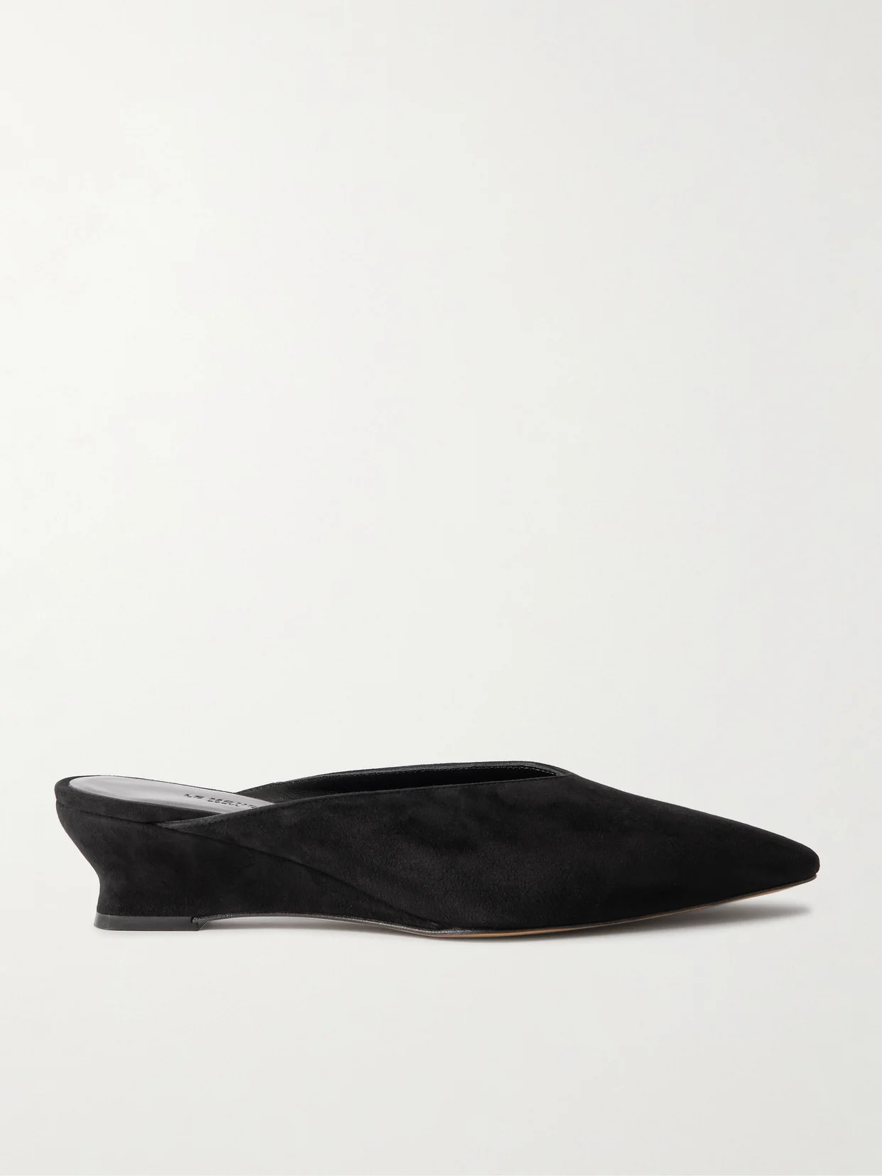 Suede Wedge Mules - 1
