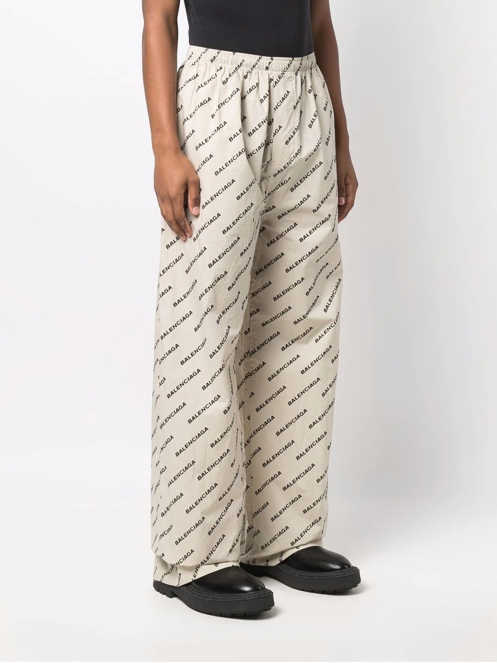 logo print pyjama trousers - 4