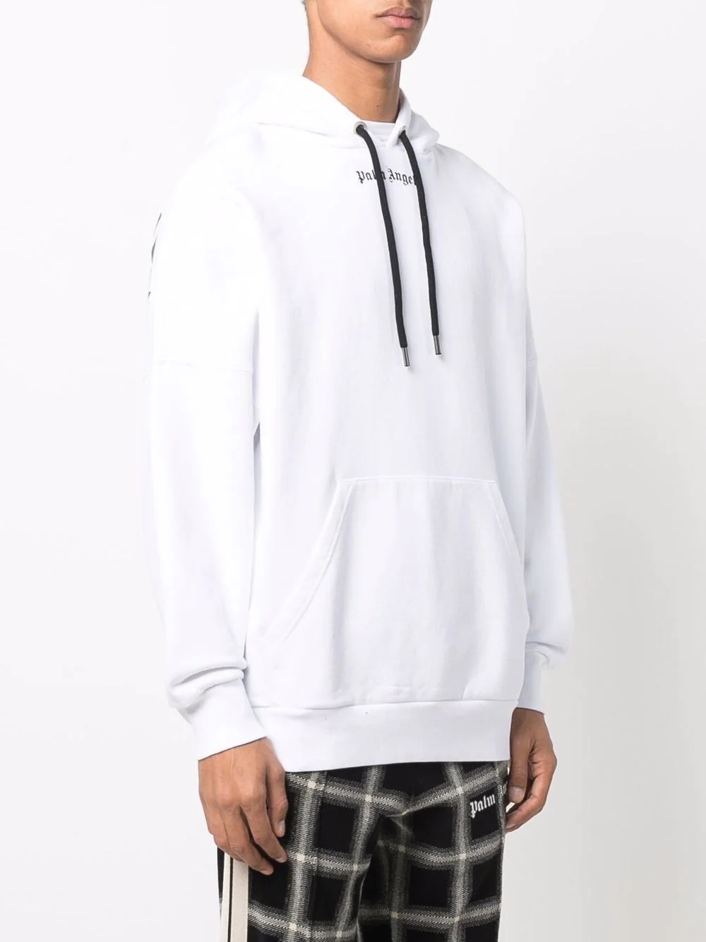 logo-print drawstring hoodie - 4