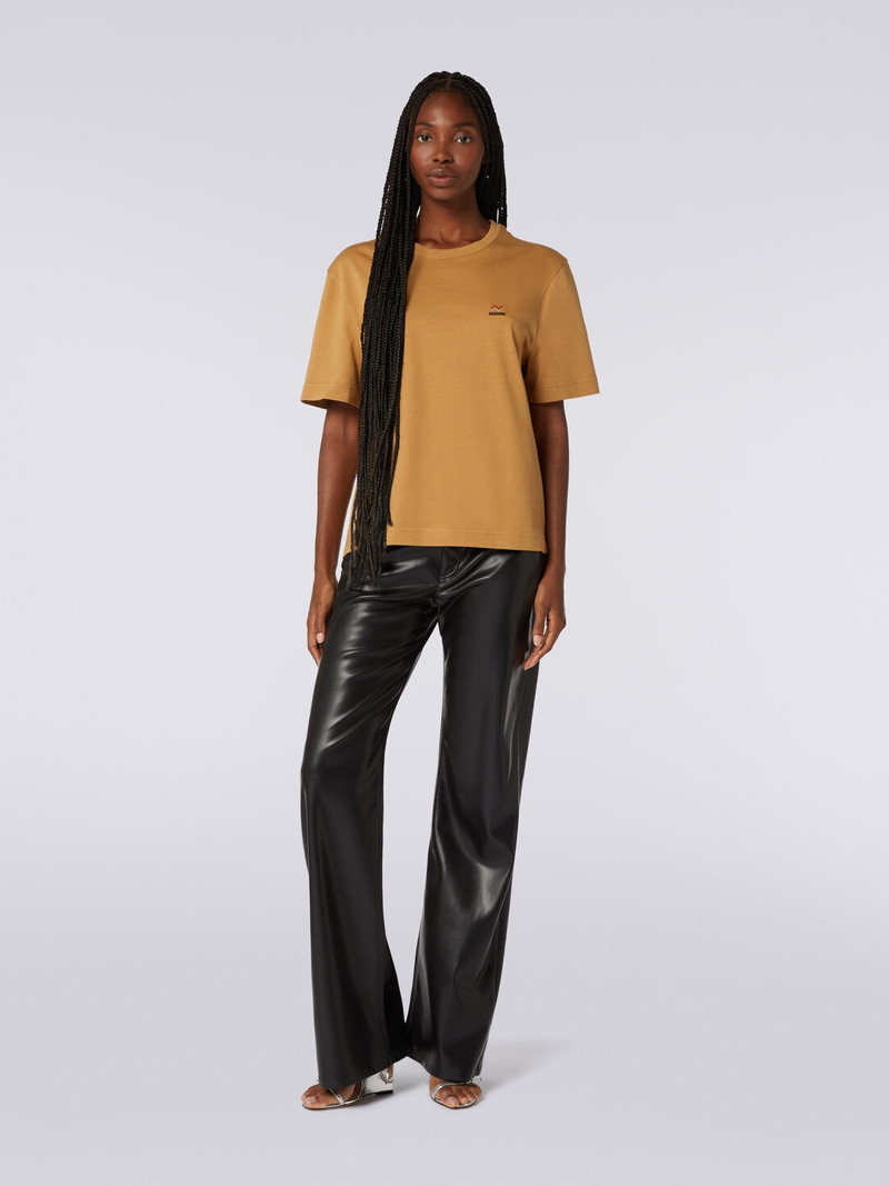 Missoni Crew-neck cotton T-shirt with embroidery and logo outlook