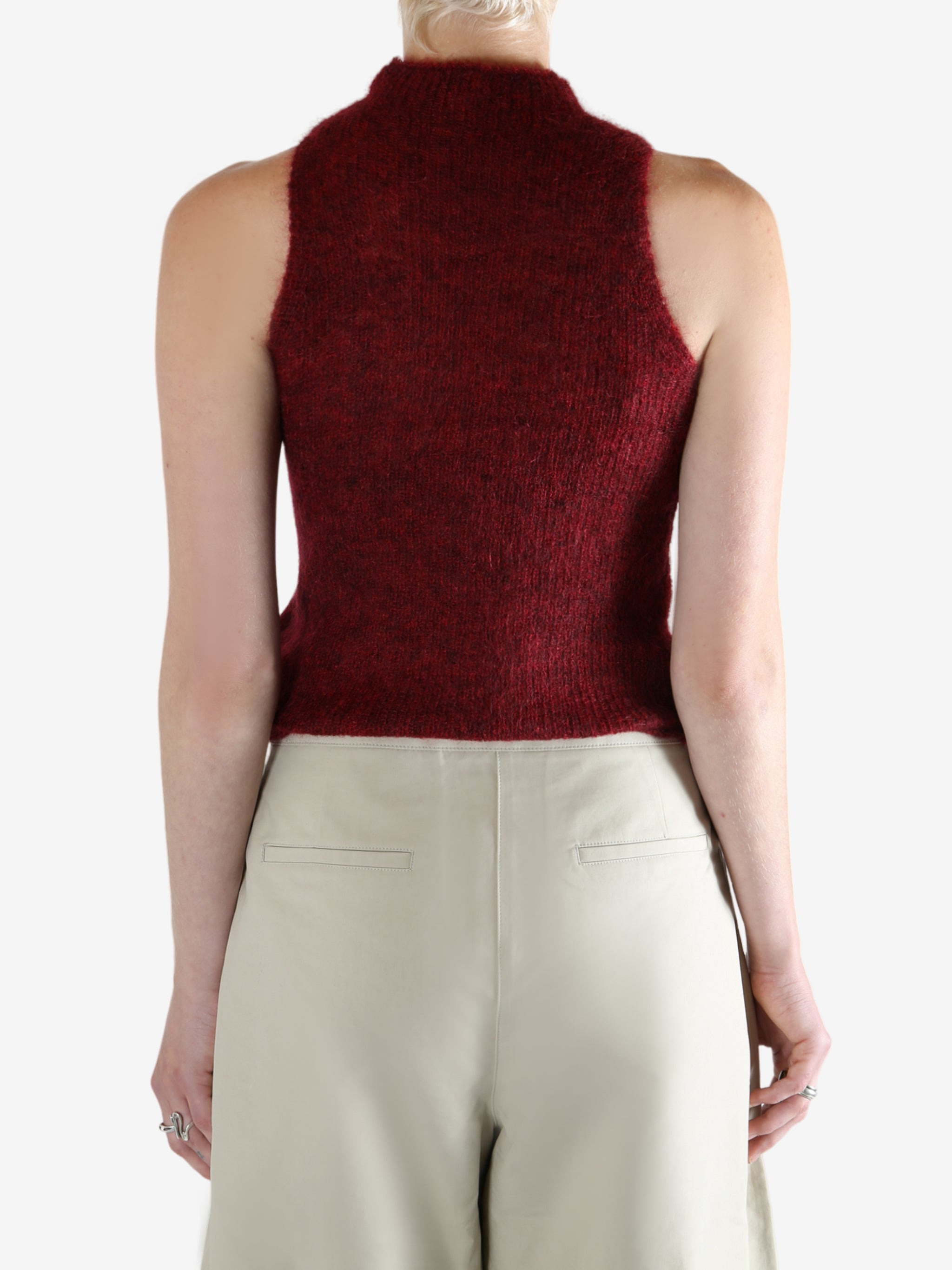 AMOMENTO - Women Sheer Sleeveless Top - 3