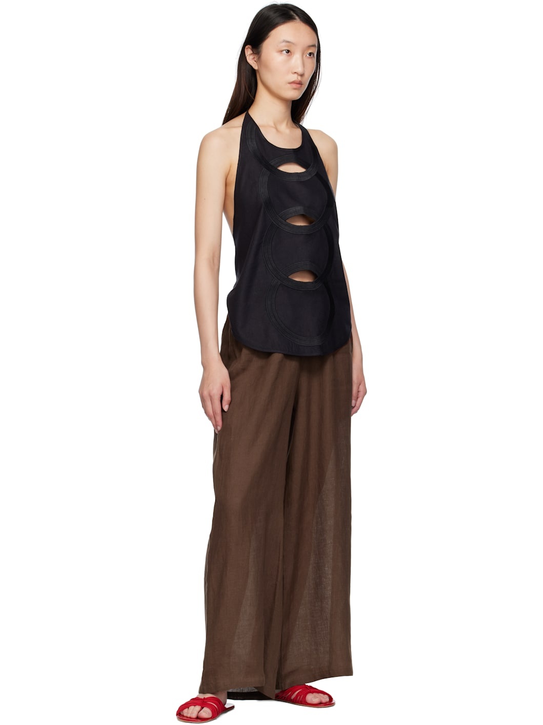 Black Chain Apron Top - 4