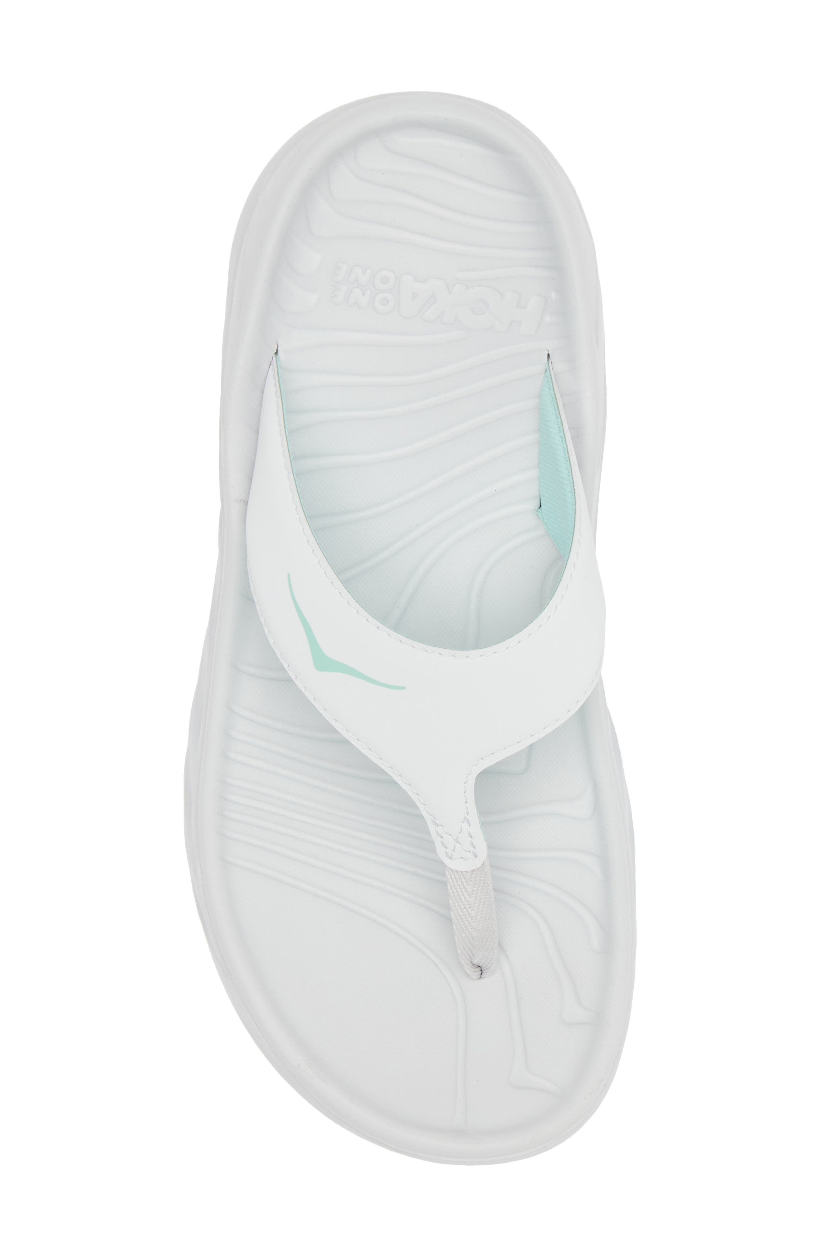 HOKA Gender Inclusive Ora Recovery Flip Flop in Cosmic Grey /Seafoam at Nordstrom - 5