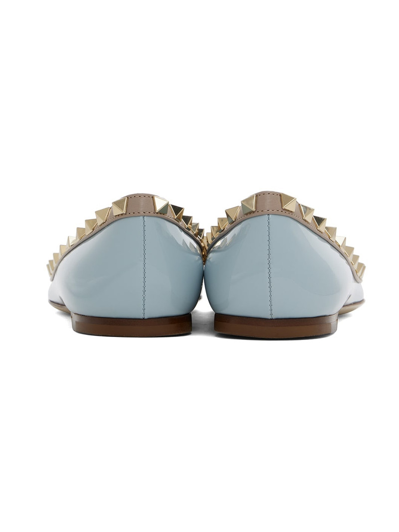Blue Rockstud Ballerina Flats 2