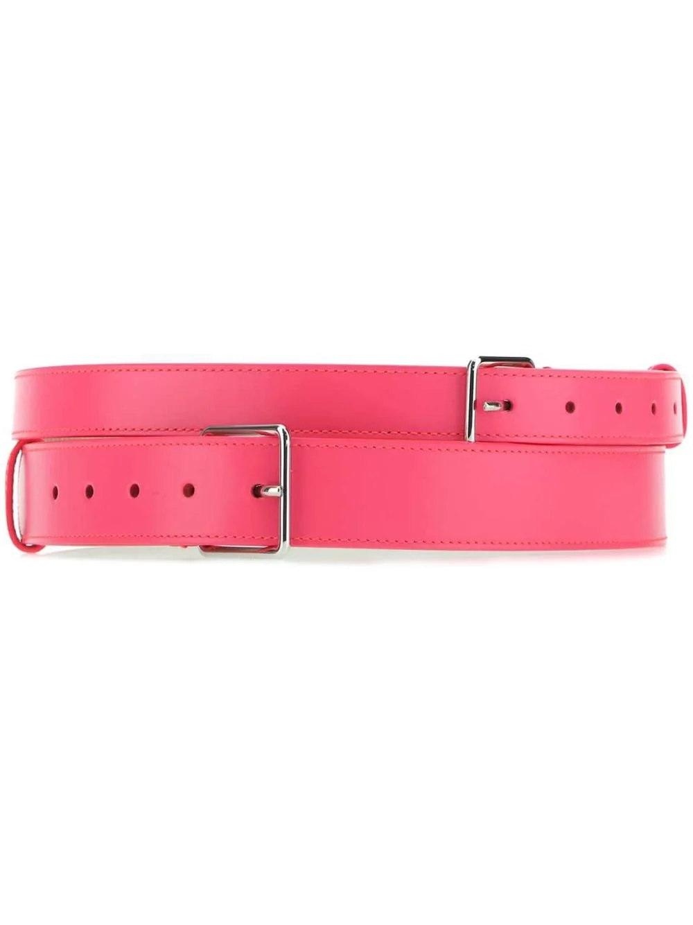 buckle-fastened leather belt - 1