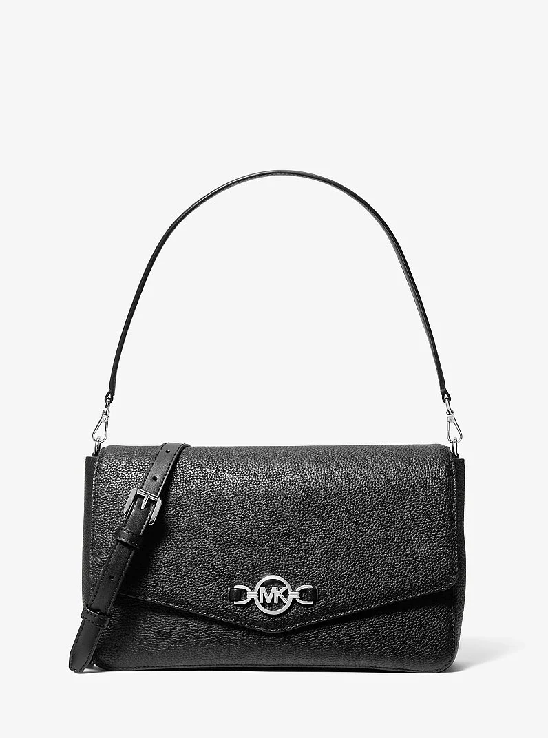 Kacey Large Pebbled Leather Convertible Crossbody Bag - 1