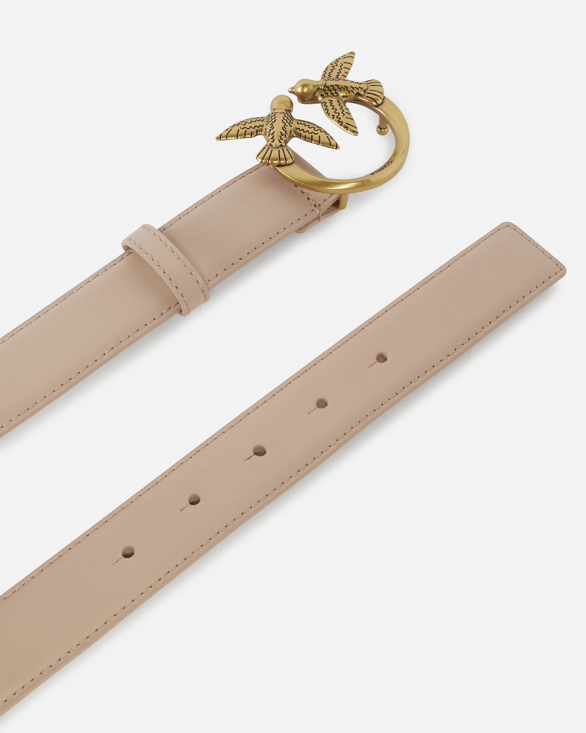PINKO LOVE BIRDS LEATHER BELT 3CM | REVERSIBLE