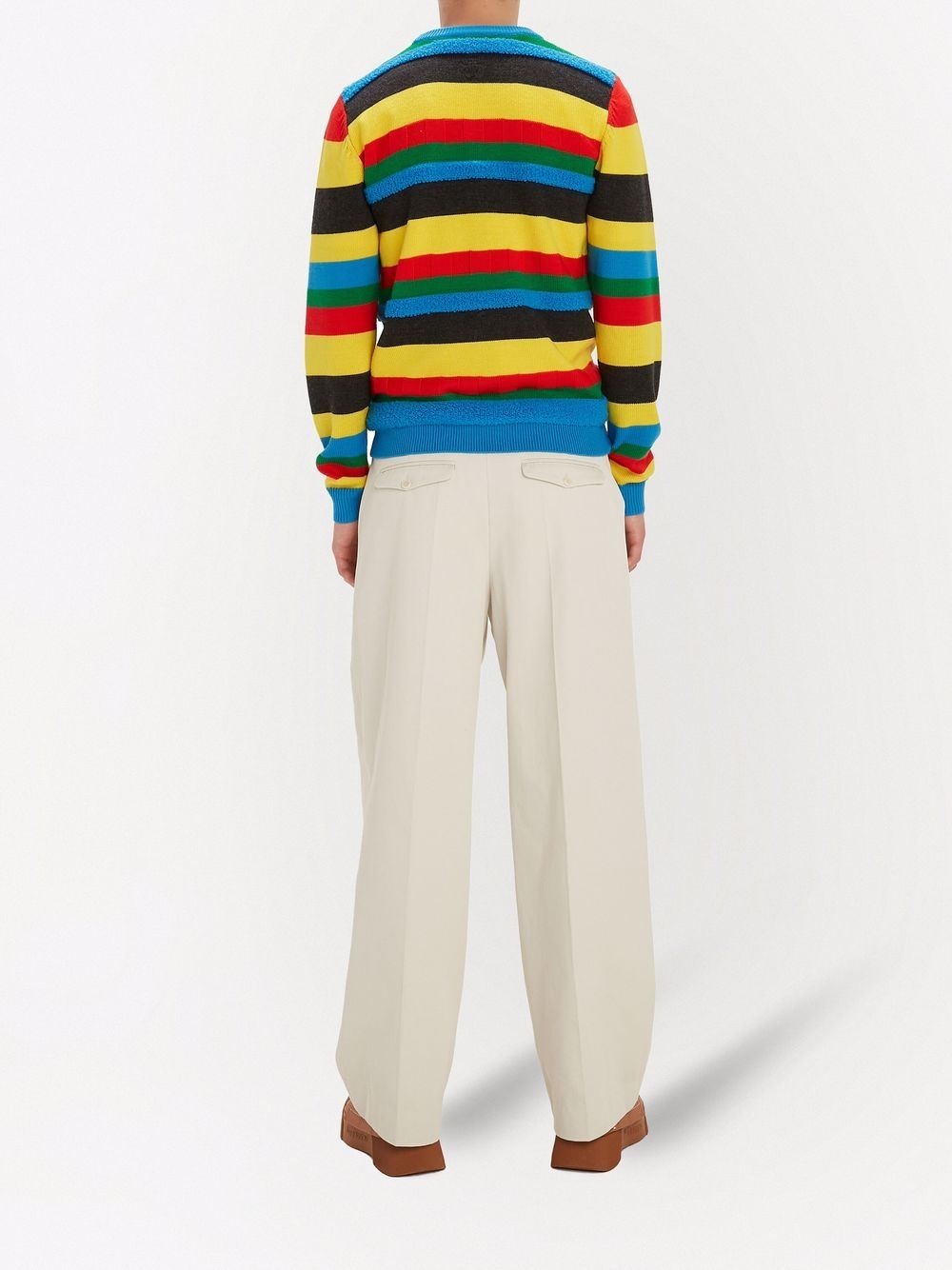 contrast-stripe jumper - 4