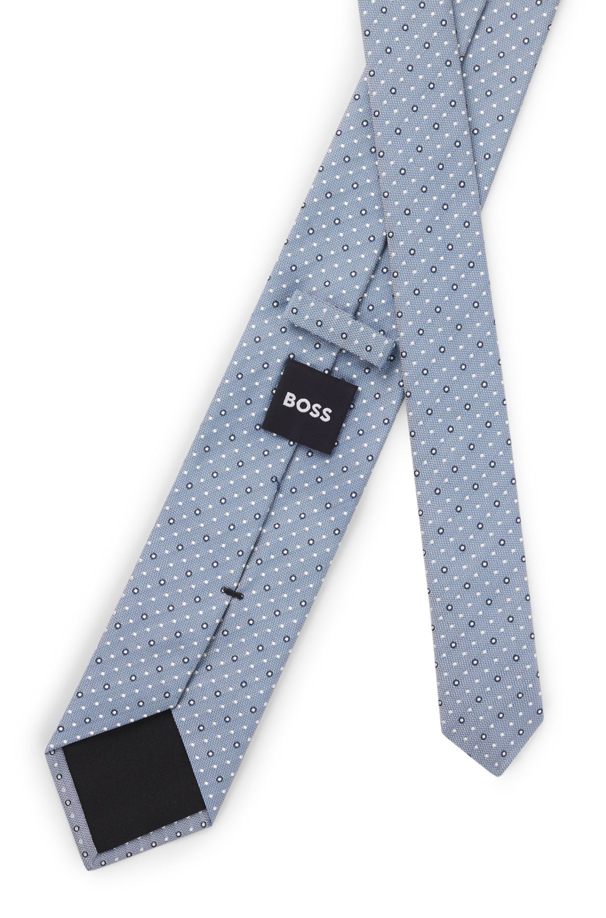 SILK-BLEND TIE WITH DOT MOTIF - 5