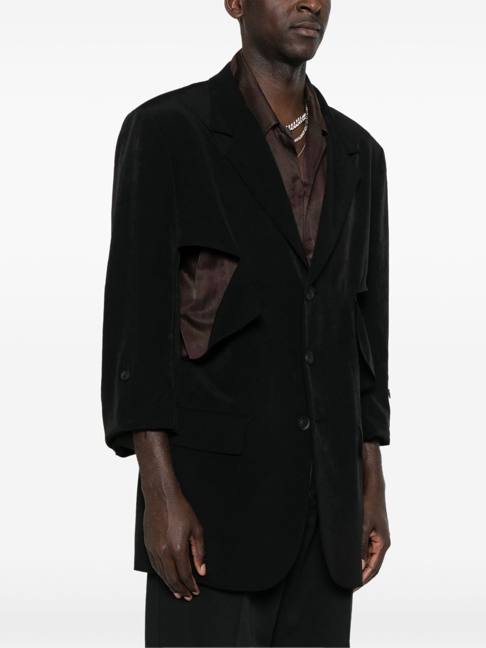 cut-out blazer - 3