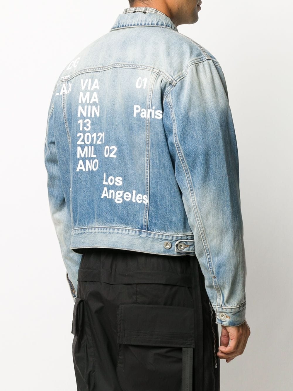 cropped denim jacket - 4