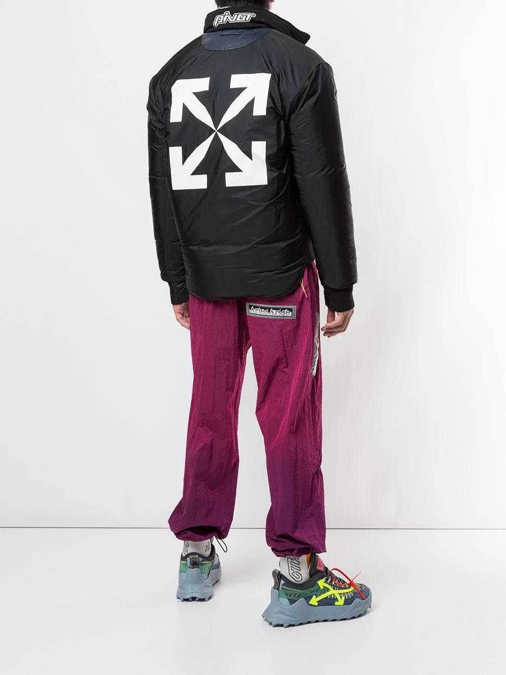 Arrows print reversible puffer jacket - 6