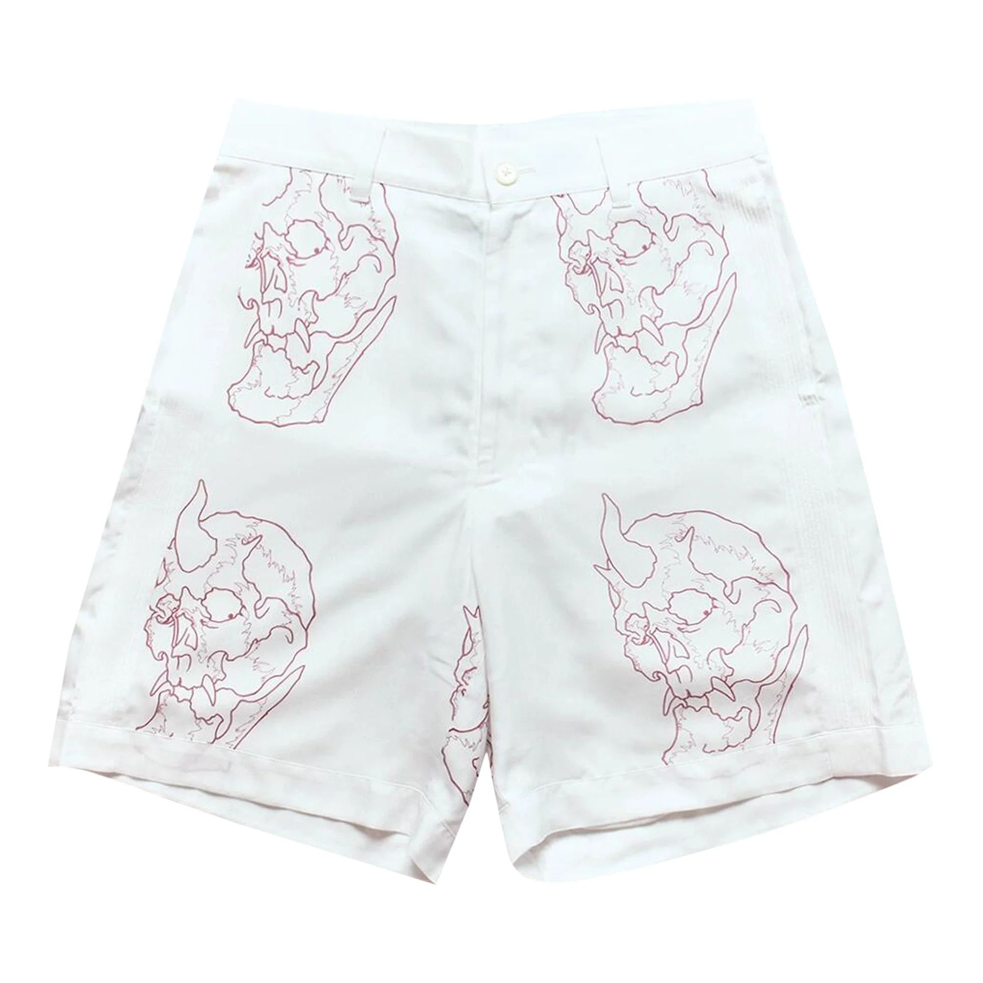 Wacko Maria x 56 Tattoo Studio Cuba Shorts 'White' - 1