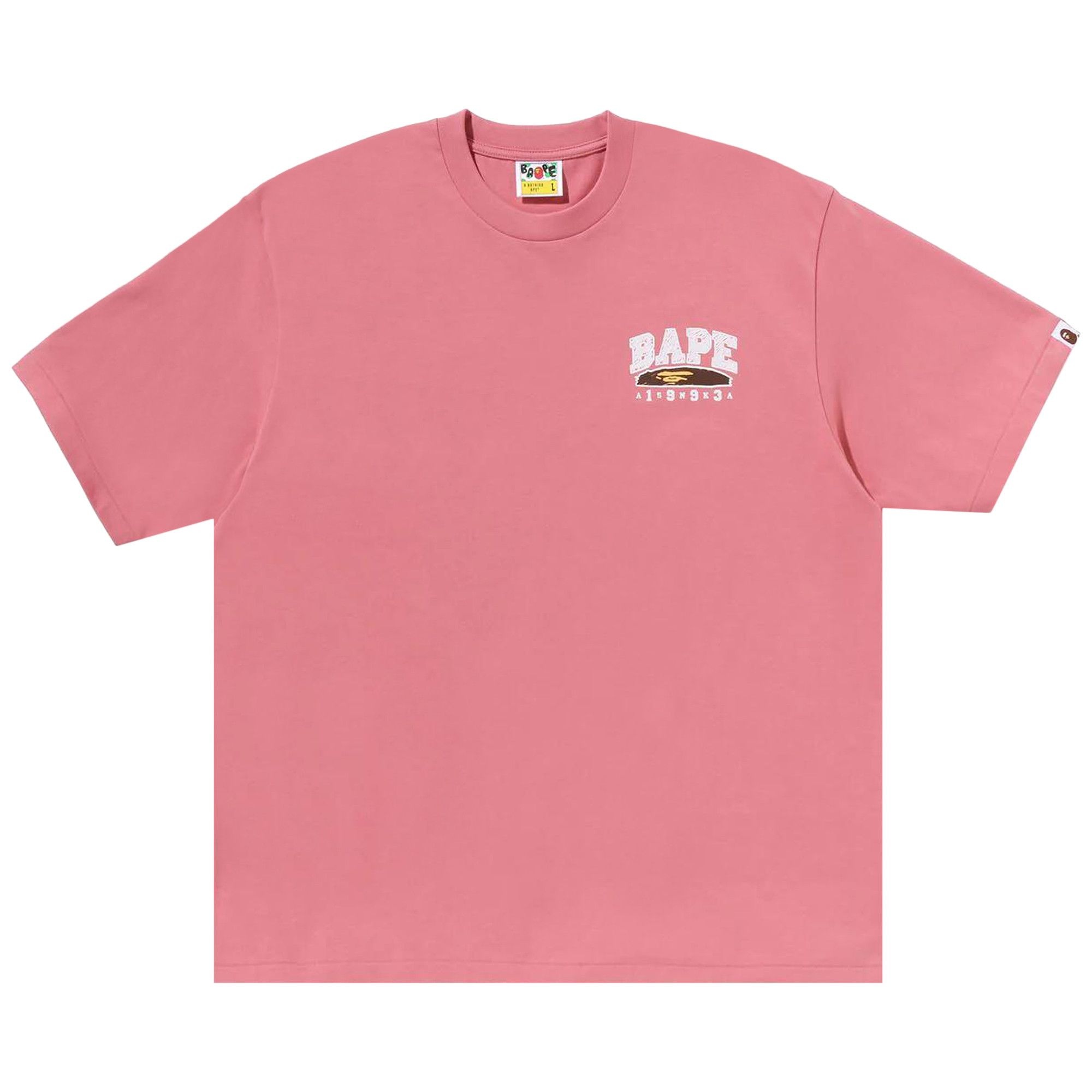 BAPE Hand Draw Relaxed Fit Tee 'Pink' - 1