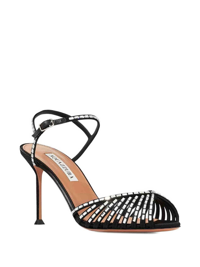 AQUAZZURA Hold Me crystal-embellished heeled sandals outlook