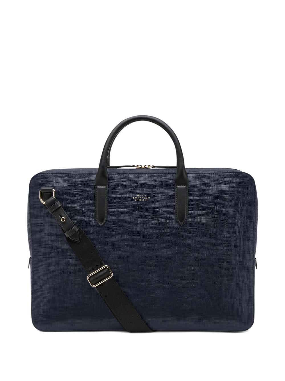 Panama textured-leather briefcase - 5