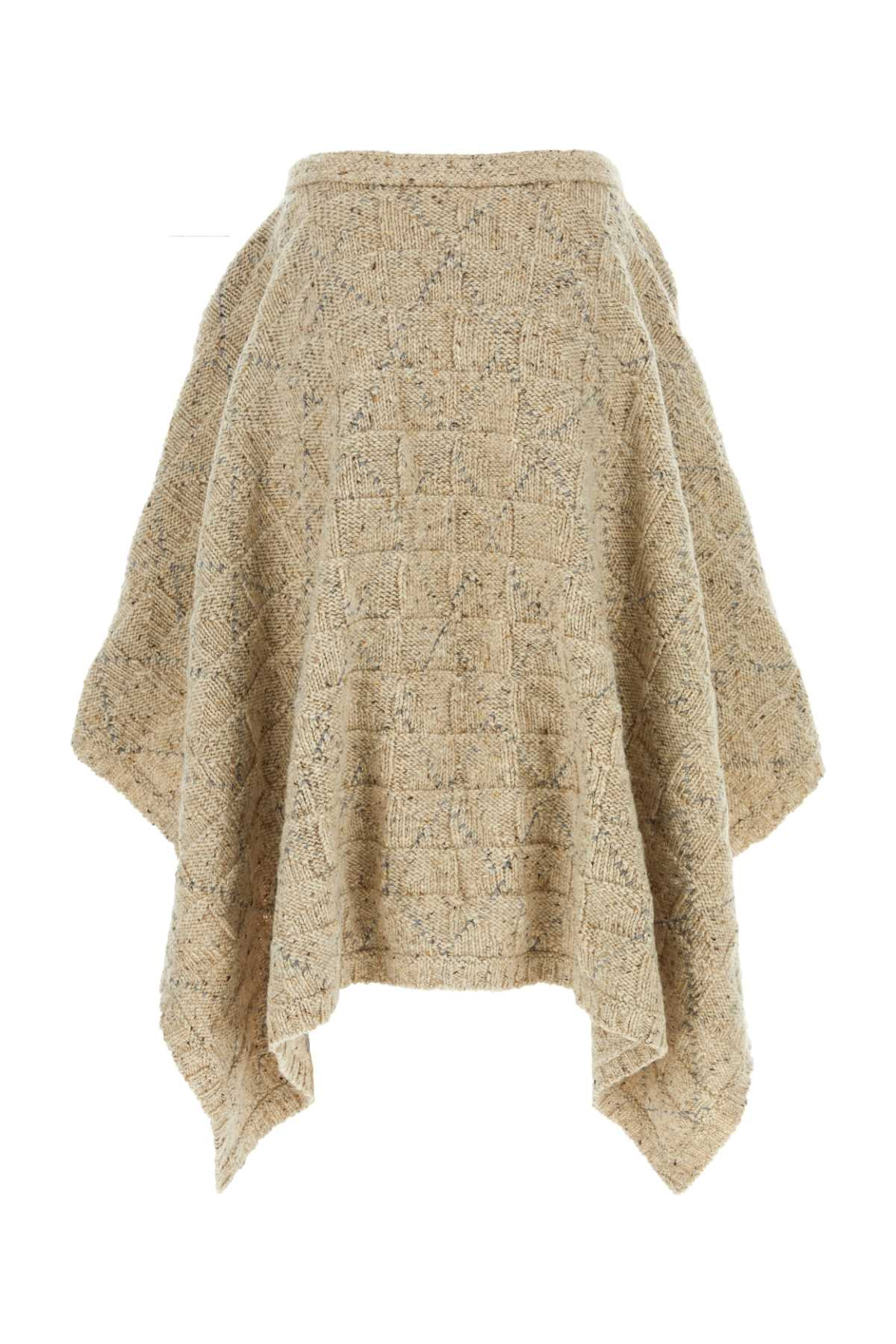 Bottega Veneta Women Melange Cappuccino Wool Skirt - 2