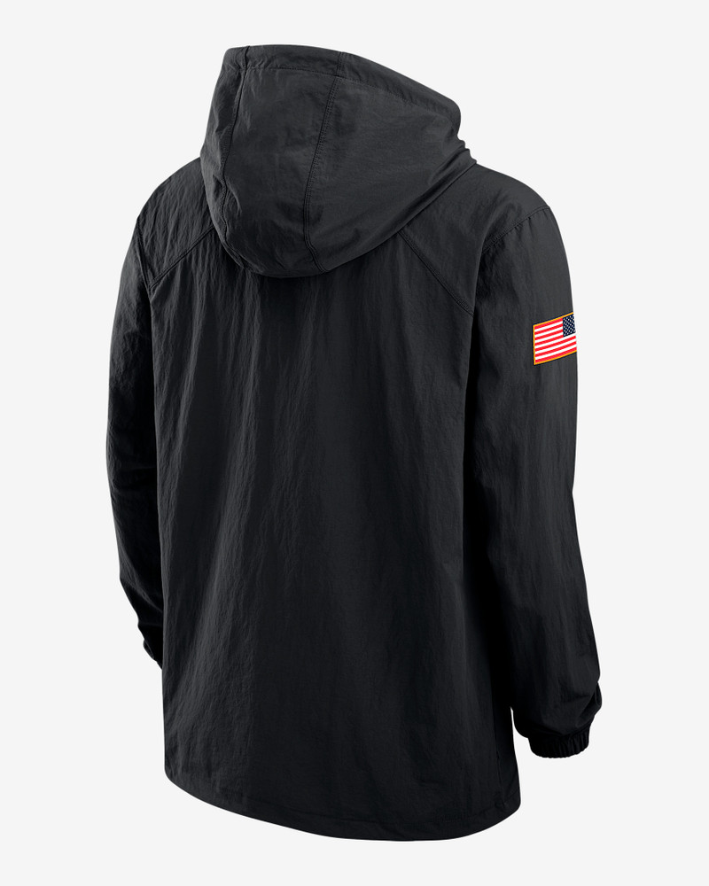 Nike Auburn Men's Nike Full-Snap Hooded Military Jacket outlook