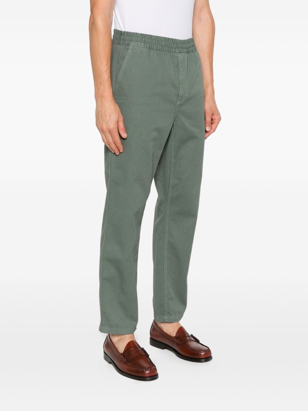 elastic-waist tapered trousers - 3