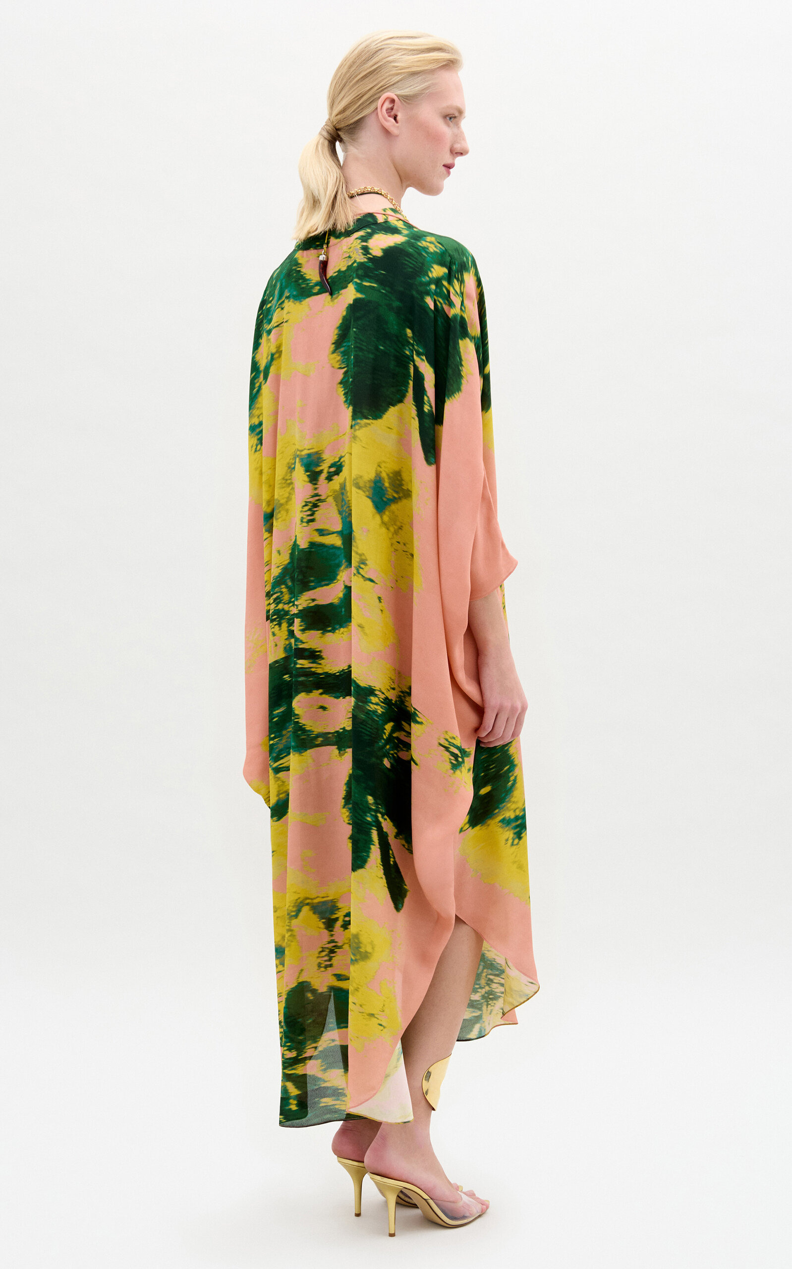 Elea Silk Caftan Midi Dress multi - 3