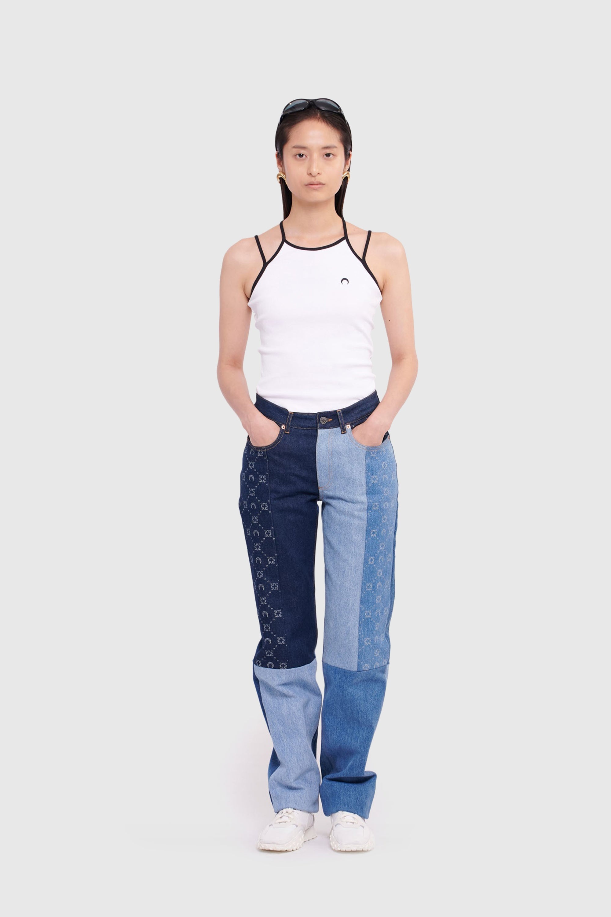マリーンセル　ORGANIC COTTON TENNIS COURT TOP Marine Serre Organic Cotton Tennis Court Top | REVERSIBLE
